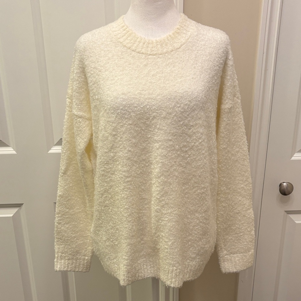 Lands' End Cream Sweater Small